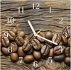 Wanduhr aus Glas mit Motiv Kaffeebohnen Holz- 30 x 30 cm - Produktbild-Vorschau 1