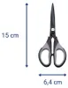 MAUL Schere Kunststoff Gummi Stahl Metall 15 cm schwarz Produktbild-Vorschau 2