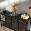 Vitrine mit Beleuchtung 3 Farbe, Glas-Sideboard mit 4 Produktbild-Vorschau 8