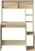 A light brown wooden desk with shelves. Anteprima dell’immagine prodotto