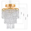 Goldene Edelstahl Kristall Kronleuchter Deckenlampe, E14 Produktbild-Vorschau 8