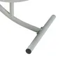 A close-up view of the base of a light gray metal stand, likely a plant stand, against a white background. Podgląd zdjęcia produktu