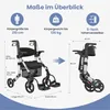 ELONEO 2in1 Rollstuhl Rollator faltbar und leicht mit Sitz, Produktbild-Vorschau 6