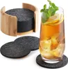 Runde Filzuntersetzer - Design Tischuntersetzer - Set von Produktbild-Vorschau 1