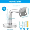 6 Stück Handlaufhalter Edelstahl, Wandhalter Produktbild-Vorschau 2
