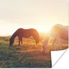 MuchoWow® Poster Pferde - Sonne - Tiere 50x50 cm - Produktbild-Vorschau 1