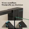 doporro Eck-Duschkabine Ravenna66 80x100x195cm Schwarz Produktbild-Vorschau 7