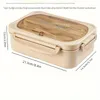 Bento Lunchbox 1000 ml auslaufsicher, BPA-frei, 3 Fächer Produktbild-Vorschau 2