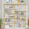 Merax Bücherregal Vitrine, Modernes Standregal mit Produktbild-Vorschau 4