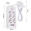 Maclean Steckdosenleiste 6-fach Verlängerungskabel + 4xUSB Produktbild-Vorschau 6