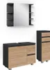 Vicco Badmöbel-Set J-Shape, 3 Teile, Anthrazit/Goldkraft Produktbild-Vorschau 1