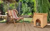 CADOCA® Maison pour chats en bois de pin 65x55x54cm 2 Voir les images du produit 2