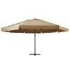 vidaXL Parasol z aluminiowym drążkiem 600 cm Taupe Podgląd zdjęcia produktu 1