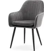 A single gray upholstered chair with black legs, shown against a white background. Podgląd zdjęcia produktu