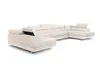 A beige sectional sofa is shown against a white background. Podgląd zdjęcia produktu