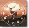 Wanduhr - Quadrat - Glasuhr - Hirsch Geweih Hörner - Produktbild-Vorschau 1
