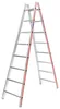 Hymer Sprossenstehleiter, beidseitig begehbar, 2x8 Produktbild-Vorschau 1