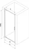Mexen Exo porte de douche pivotante 75 cm, transparentes, Voir les images du produit 8