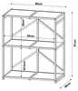 Klappregal 'Telemark' mit 3 Ablagen Metallgestell 81 x 68 x Produktbild-Vorschau 7