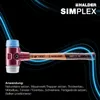 HALDER SIMPLEX Schonhammer Ø 50 mm TPE-soft blau / TPE-mid Produktbild-Vorschau 8