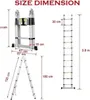 Diagram showing the dimensions of a telescopic ladder in various configurations. Anteprima dell’immagine prodotto