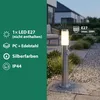 MasterLED Außenleuchte E27 IP44 mit Steckdose Edelstahl Produktbild-Vorschau 3