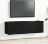 mobile TV vidaXL look rovere nero 100 x 30 x 30 cm Anteprima dell’immagine prodotto 2