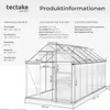 tectake® Gewächshaus mit Fundament 11,13 m³ 185 x 375 x 195 Produktbild-Vorschau 5
