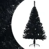 Semi-sapin de Noël artificiel avec support Noir 150 cm PVC Voir les images du produit 3