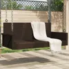 vidaXL Závesná lavica hnedá 119x56x48 cm Poly ratan Náhľad obrázku produktu 2