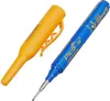A blue marker pen with an orange cap is shown against a white background. Produktbild-Vorschau
