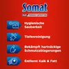 Marketing image for Somat dishwashing product, highlighting key features with icons and German text. Podgląd zdjęcia produktu