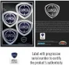 Chromowana naklejka Lancia z oficjalnym logo 4, wymiary Podgląd zdjęcia produktu 4