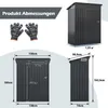 COSTWAY Szopa ogrodowa 1,05 m³ 150x90,5x185 cm metalowa, Podgląd zdjęcia produktu 3
