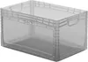 A transparent plastic storage box is shown against a white background. Produktbild-Vorschau
