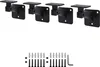 A set of four black handrail brackets and associated hardware are displayed against a white background. Náhľad obrázku produktu