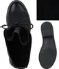 A top-down view of a black lace-up boot and a separate view of the boot's sole. Produktbild-Vorschau