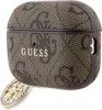 A brown and gold Guess AirPods Pro 2 case with a diamond-encrusted charm. Podgląd zdjęcia produktu