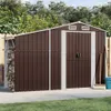 vidaXL Szopa ogrodowa brązowa 277x93x179 cm stal ocynkowana Podgląd zdjęcia produktu 2