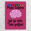 Überforderung Metallschild XL in 21x28 cm in rot Mein Produktbild-Vorschau 2