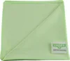A light green microfiber cleaning cloth folded diagonally, with a small white label in the bottom right corner. Podgląd zdjęcia produktu