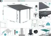 Terrassenüberdachung Carport KLEO 300L300 Aluminium Grau Produktbild-Vorschau 2