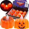 Led Kürbis Kerzen Halloween Lanterns Dekoration Satz Von Produktbild-Vorschau 1