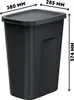 Odpadkový koš COMPACTA Q FLAP PLUS recyklovaný černý, objem Voir les images du produit 5