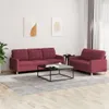 The Living Store 2-tlg. Sofagarnitur mit Kissen Weinrot Produktbild-Vorschau 2