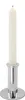 A white candle in a silver candlestick. Produktbild-Vorschau