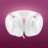 A pair of white and pink gaming headphones is shown against a gradient background. Anteprima dell’immagine prodotto