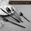 Besteck Set 6 Personen Schwarz,Hochwertige 30 teilig Produktbild-Vorschau 6