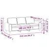 3-Sitzer-Sofa Schwarz 180 cm Stoff Produktbild-Vorschau 9