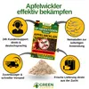 A marketing image showcasing a product for pest control, with various features highlighted by icons and text. Produktbild-Vorschau